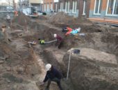 17e eeuwse vestingmuur in Menno van Coehoornstraat